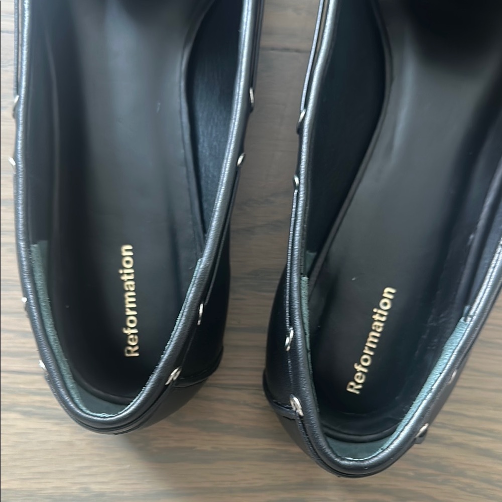 Reformation black Kyla boat shoes - Picture 2 of 4